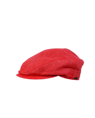 Wigéns Slim Flat Cap – Röd herrkeps med modern smal passform och kort skärm