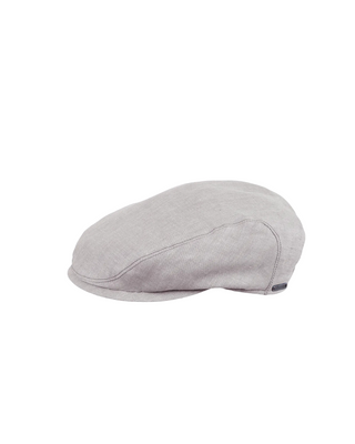 Wigéns Slim Flat Cap i Linne – Khaki herrkeps med modern smal passform och kort skärm