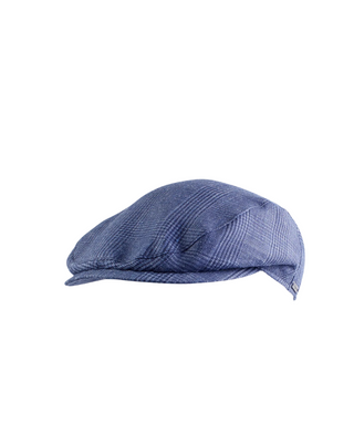 Wigéns Slim Flat Cap i Linne – Ljusblå herrkeps med modern smal passform och kort skärm