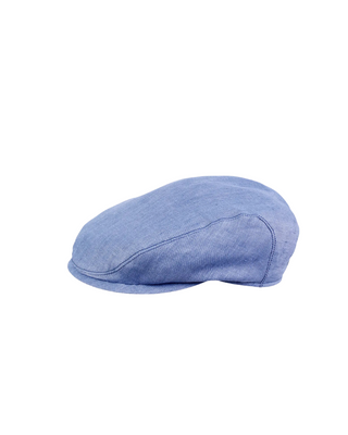 Wigéns Slim Flat Cap i Linne – Ljusblå herrkeps med modern smal passform och kort skärm