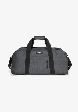 Eastpak Station + Duffelbag -  Black Denim, fotad mot en vit bakgrund.