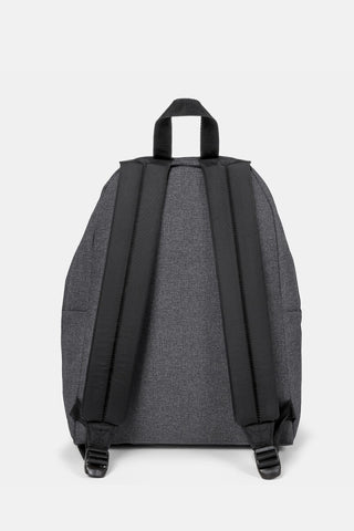 Eastpak Padded Pak'R Ryggsäck - Black Denim, fotad mot en vit bakgrund.