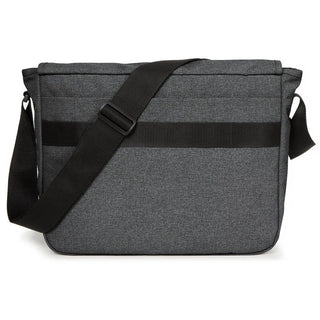 Eastpak Delegate + Axel/datorväska - Black Denim, fotad mot en vit bakgrund.