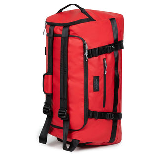 Eastpak Duffel Pack M Duffelbag 71cm - Tarp Red, fotad mot en vit bakgrund.