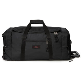 Eastpak Leatherface M +  Resväska/Duffelbag 69L - Black, fotad mot en vit bakgrund.