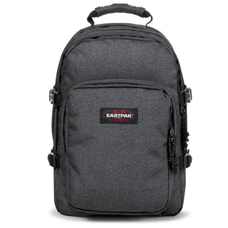 Eastpak Provider Ryggsäck - Black Denim, fotad mot en vit bakgrund.