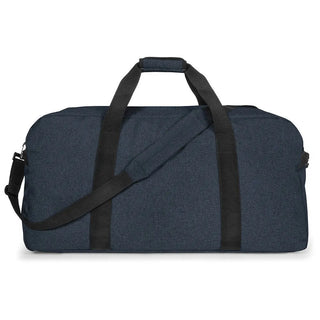Eastpak Terminal+ Duffelbag 96L - Black Denim, fotad mot en vit bakgrund.
