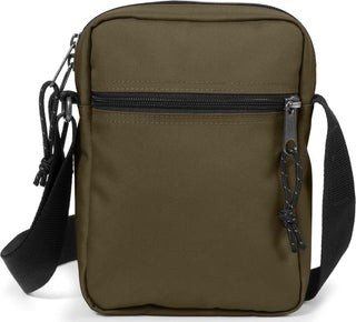 Eastpak The One Crossbodyväska - Army Olive, fotad mot en vit bakgrund.